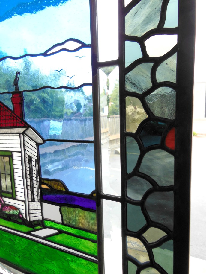 Mukilteo Lighthouse by Paul Lowell at Lowell's Stained Glass Studio in Edmonds, WA